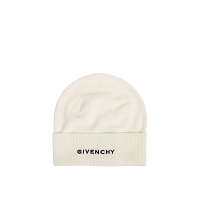 Givenchy Wool Logo Hat In White