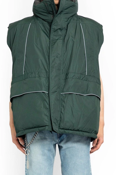 Balenciaga Man Green Waistcoats