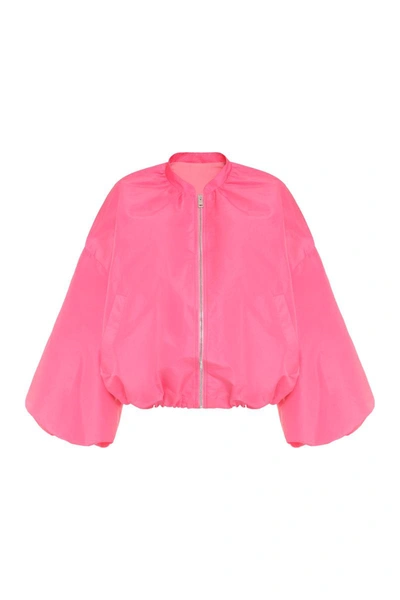 Msgm Zip-fastening Bomber Jacket In Fuchsia