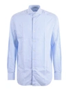 Xacus Button Down-collar Organic Cotton Shirt In Bianco