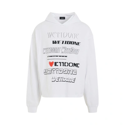 We11 Done Love Logo Hoodie In White