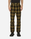 Phingerin Plaid Wool Ombre Bontage Pants In Yellow
