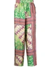 Aries Printed Silk Trousers In Multicolour