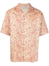 Bluemarble Embroidered Paisley Print Shirt In Red