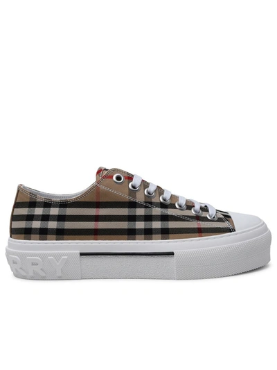 BURBERRY BURBERRY BEIGE COTTON JACK SNEAKERS