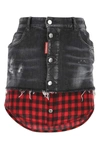 Dsquared2 Black Denim Mini Skirt Black Dsquared Donna 44 In Black