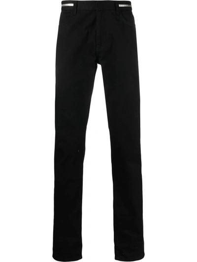 Givenchy Slim Fit Jeans With Metallic Details In Black