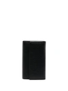 Maison Margiela Four-stitch Logo Keyring Holder In Black