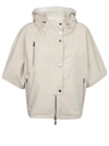 Moorer Lightweight Short-sleeved Hooded Jacket In White