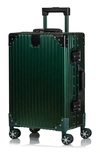 Champs Aluminum Hardside Spinner Suitcase In Green