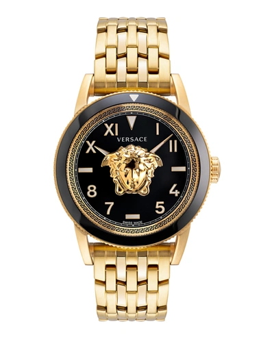 Versace V-palazzo Bracelet Watch In Gold