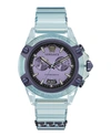 Versace Men's Icon Active Silicone Strap Chronograph Watch, 44mm In Black