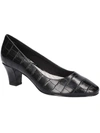 Easy Street Fabulous Womens Faux Leather Embossed Pumps In Black