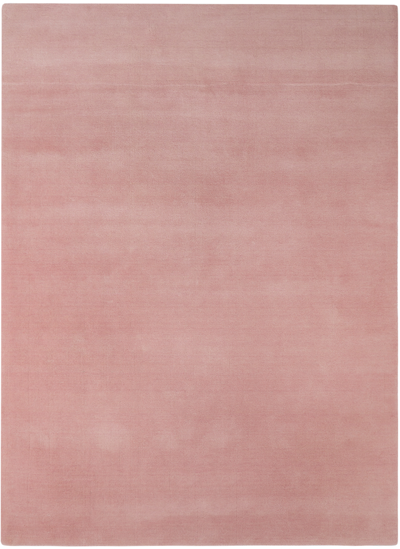 Polspotten Pink Small Rectangular Outline Rug In Light Pink