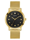 GUESS FACTORY GOLD-TONE AND BLACK ANALOG WATCH