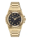 Versace Greca Reaction Bracelet Watch In Gold