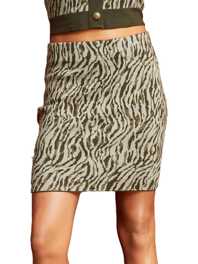 Royalty By Maluma Womens Knit Short Mini Skirt In Beige