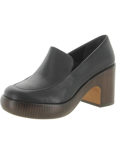 Vince Narissa Womens Leather Block Heel Clogs In Grey