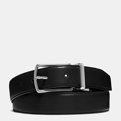 Coach Outlet Harness Buckle Cut To Size Reversible Belt, 32 Mm In Black