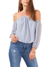 1.state Womens Chiffon Off-the-shoulder Blouse In Multi