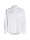 DEREK LAM 10 CROSBY WOMEN'S BOXY HIGH-LOW COTTON SHIRT