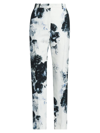 Alexander Mcqueen High-waisted Cigarette Trousers In Ink