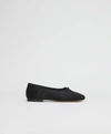Mansur Gavriel Dream Ballerina Flat In Black Satin