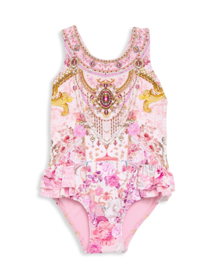 Camilla Baby Girl's Printed Ruffle One-piece Swimsuit In Fresco Fairytale