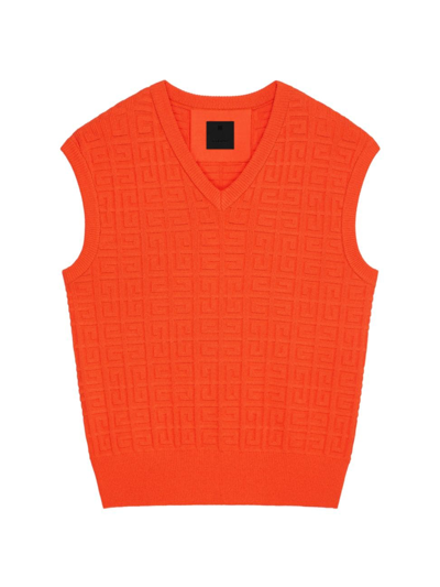 Givenchy Men's Sleeveless Sweater In 4g Jacquard In Bright