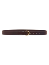 Il Bisonte Women's Heritage Classic Leather Belt In Arabica