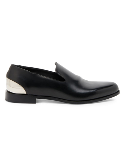 Alexander Mcqueen Metal Heel Loafers - Leather - Black/silver