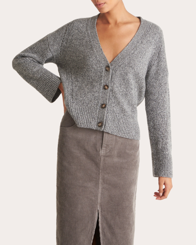 Loop Cashmere Women's Lofty V-neck Cardigan In Grey