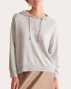 LOOP CASHMERE WOMEN'S CASHMERE LACE-NECK HOODIE