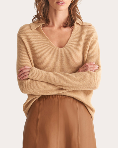 Loop Cashmere Women's Spread-collar Sweater In Neutrals