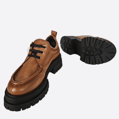 Intentionally Blank Barbar Lug Sole Oxford Shoes In Brown