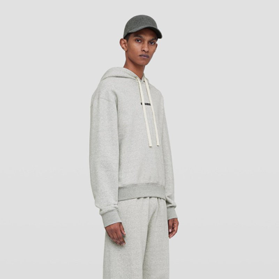 Jil Sander Cotton Sweatpants With Ribbed Drawstring Waist In Gray