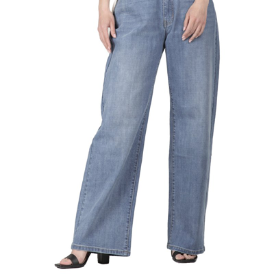 Standards & Practices Women's Straight Wide Leg Loose Fit Jeans In Blue