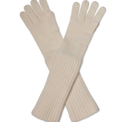 Minnie Rose Cashmere Spandex Full Finger Gloves In Brown
