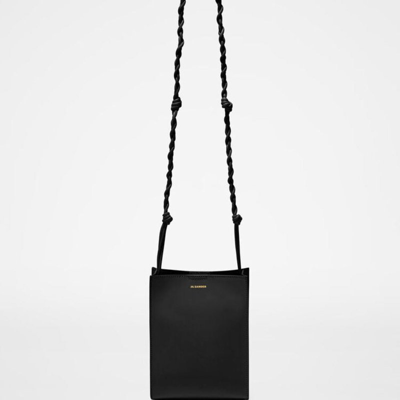 Jil Sander Tangle Small Leather Bag In Black