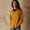 The Normal Brand Honeycomb Waffle Overshirt In Yellow