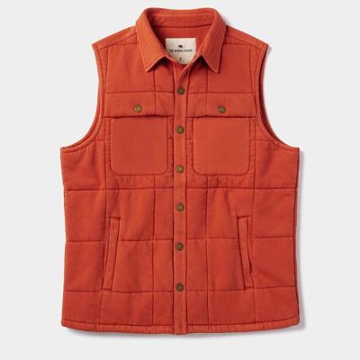 The Normal Brand Jackie Premium Fleece Lodge Vest In Orange