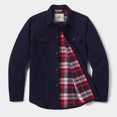 The Normal Brand Brightside Flannel Lined Workwear Jacket In Blue