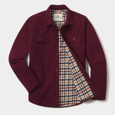 The Normal Brand Brightside Flannel Lined Workwear Jacket In Red