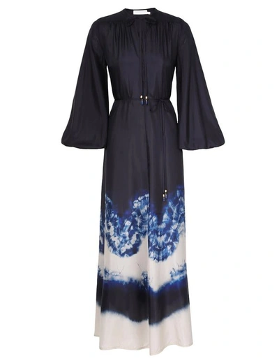 Zimmermann Junie Billow Maxi Dress In Blue