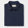 The Normal Brand Sequoia Jacquard Long Sleeve Button Down In Blue