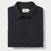 The Normal Brand Sequoia Jacquard Long Sleeve Button Down In Black