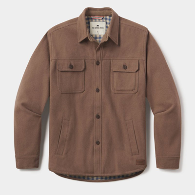 The Normal Brand Brightside Flannel Lined Workwear Jacket In Brown