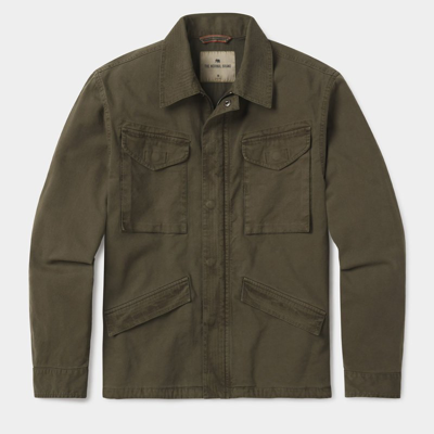 The Normal Brand James Canvas Military Jacket In Green