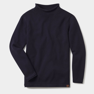 The Normal Brand Roll Neck Sweater In Blue