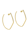 Dean Davidson Women's Silvertone & White Topaz Spire Hoop Earrings In Gold